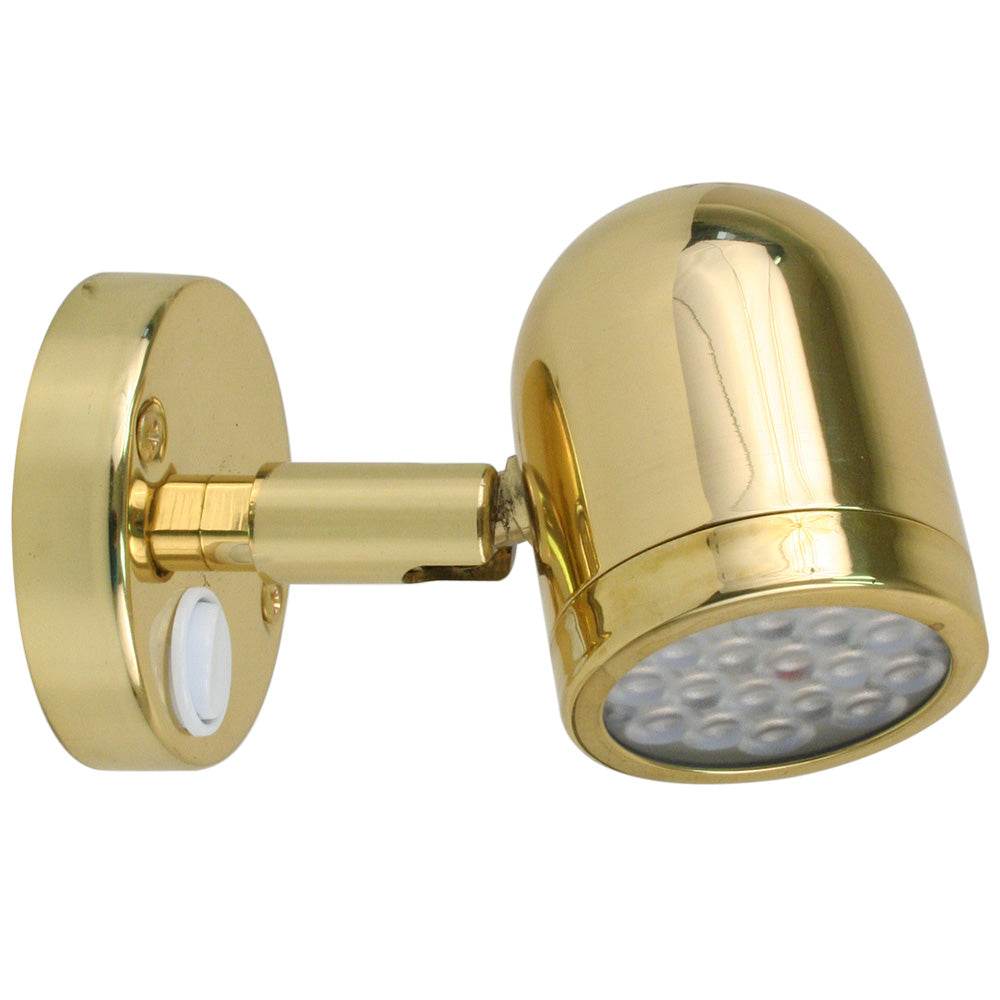 Suncoast Marine and Auto offers Scandvik LED Brass Reading Light - 10-30V [19052P]