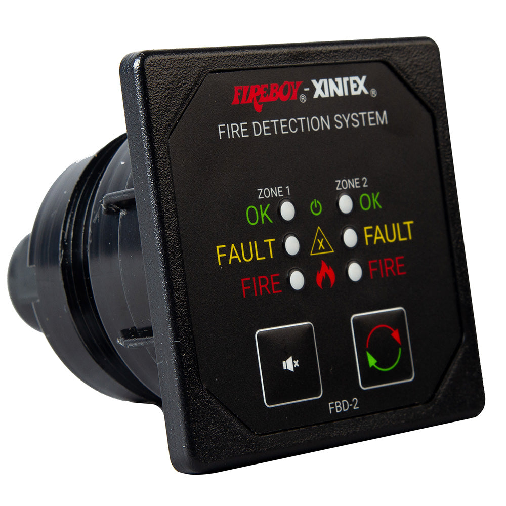 Suncoast Marine and Auto offers Fireboy-Xintex Two Zone Detection Alarm Panel - 2-5/8" Display - 12/24V DC [FBD-2-R]