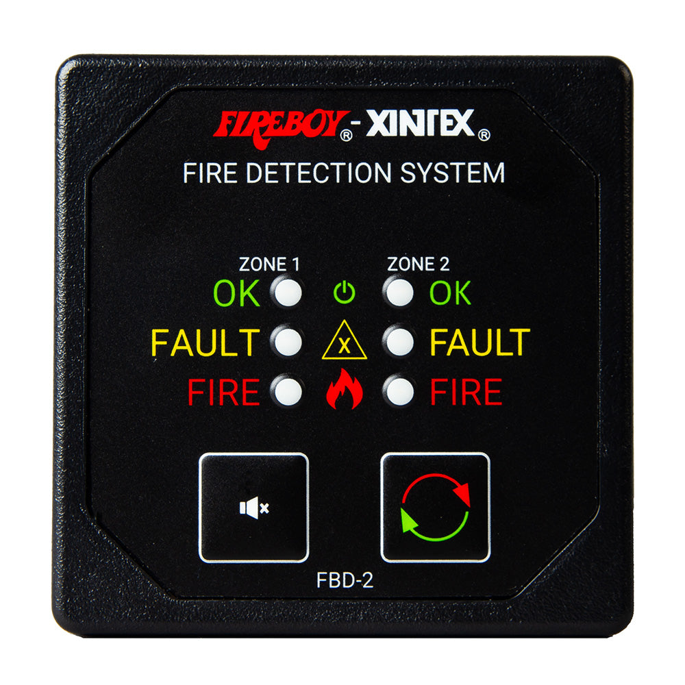 Suncoast Marine and Auto offers Fireboy-Xintex Two Zone Detection Alarm Panel - 2-5/8" Display - 12/24V DC [FBD-2-R]