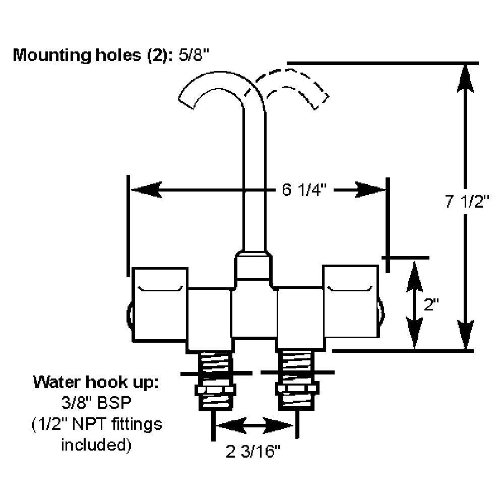 Suncoast Marine and Auto offers Scandvik Chrome Folding Spout Mixer [10474P]