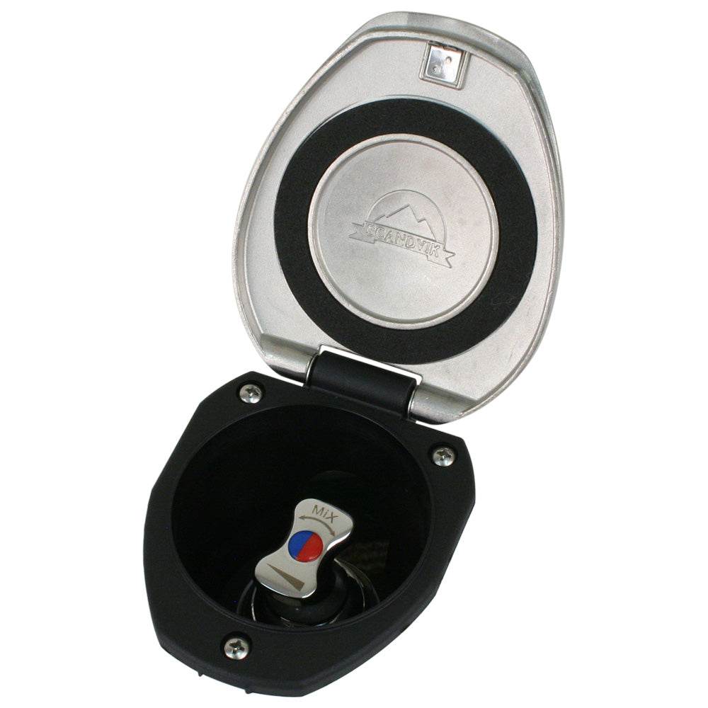 Suncoast Marine and Auto offers Scandvik Recessed T-Handle Mixing Valve - SS w/Black Cup [12127]