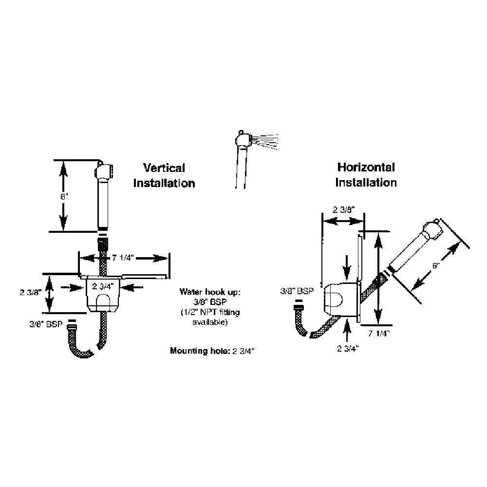 Suncoast Marine and Auto offers Scandvik Recessed Shower w/6 White Hose - Push-Button [12106P]