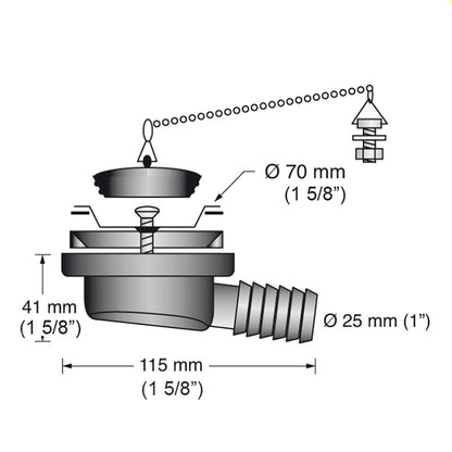 Suncoast Marine and Auto offers Scandvik Low Profile Drain Stopper - 1" Outlet [10306P]