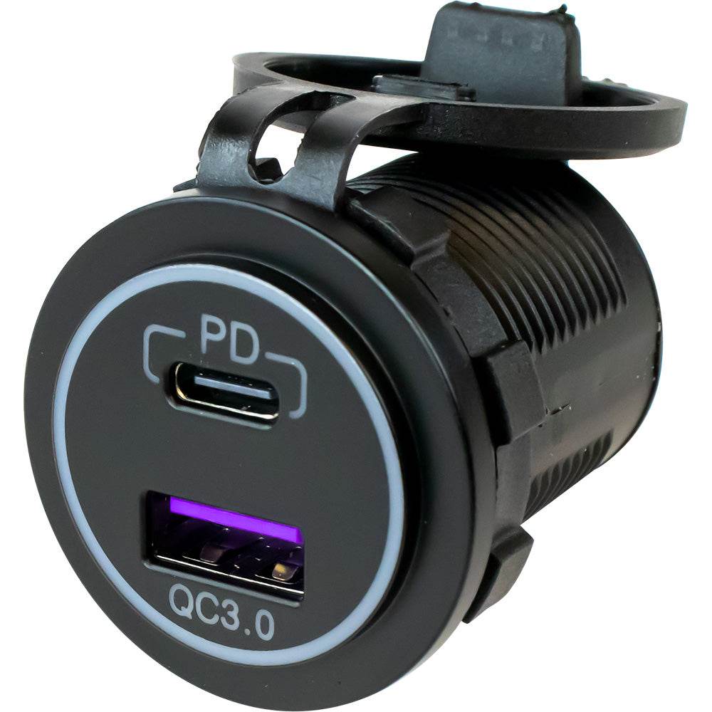 Suncoast Marine and Auto offers Sea-Dog USB 3.0 USB-C Power Socket w/Out Light [426510-1]