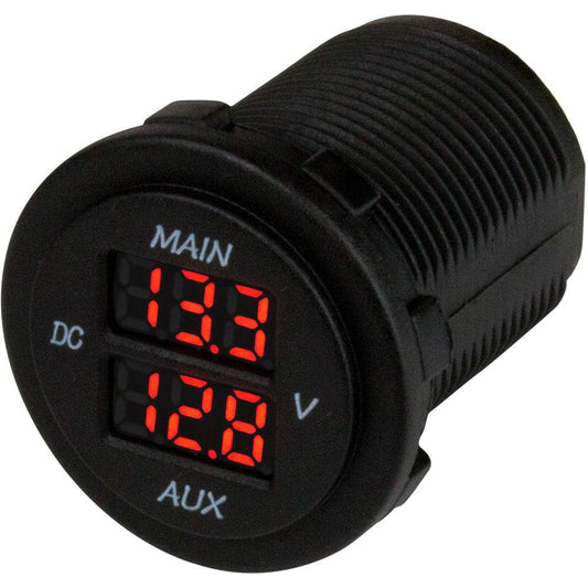 Suncoast Marine and Auto offers Sea-Dog Round Voltage Meter 5V-15VDC w/Rainbow Dial [421616-1]