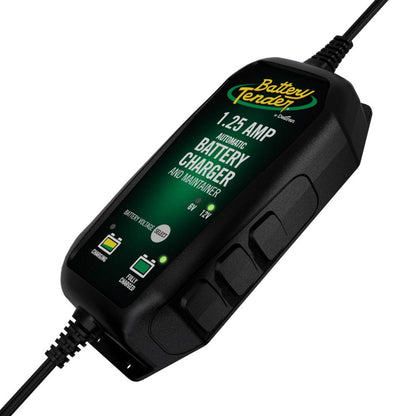 Suncoast Marine and Auto offers Battery Tender 6V/12V, 1.25A Selectable Battery Charger [022-0211-DL-WH]