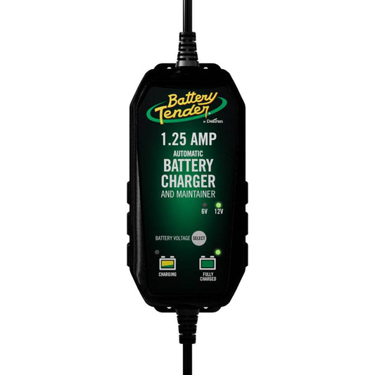 Suncoast Marine and Auto offers Battery Tender 6V/12V, 1.25A Selectable Battery Charger [022-0211-DL-WH]