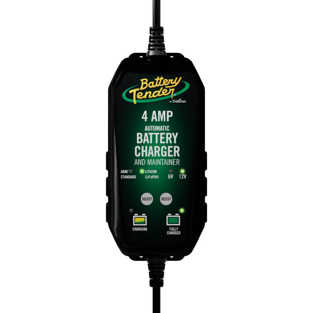 Suncoast Marine and Auto offers Battery Tender 6V/12V, 4A Lead Acid Lithium Selectable Battery Charger [022-0209-BT-WH]