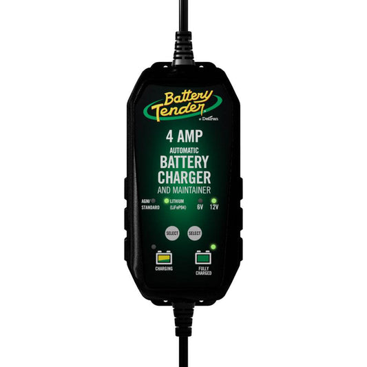 Suncoast Marine and Auto offers Battery Tender 6V/12V, 4A Lead Acid Lithium Selectable Battery Charger [022-0209-BT-WH]