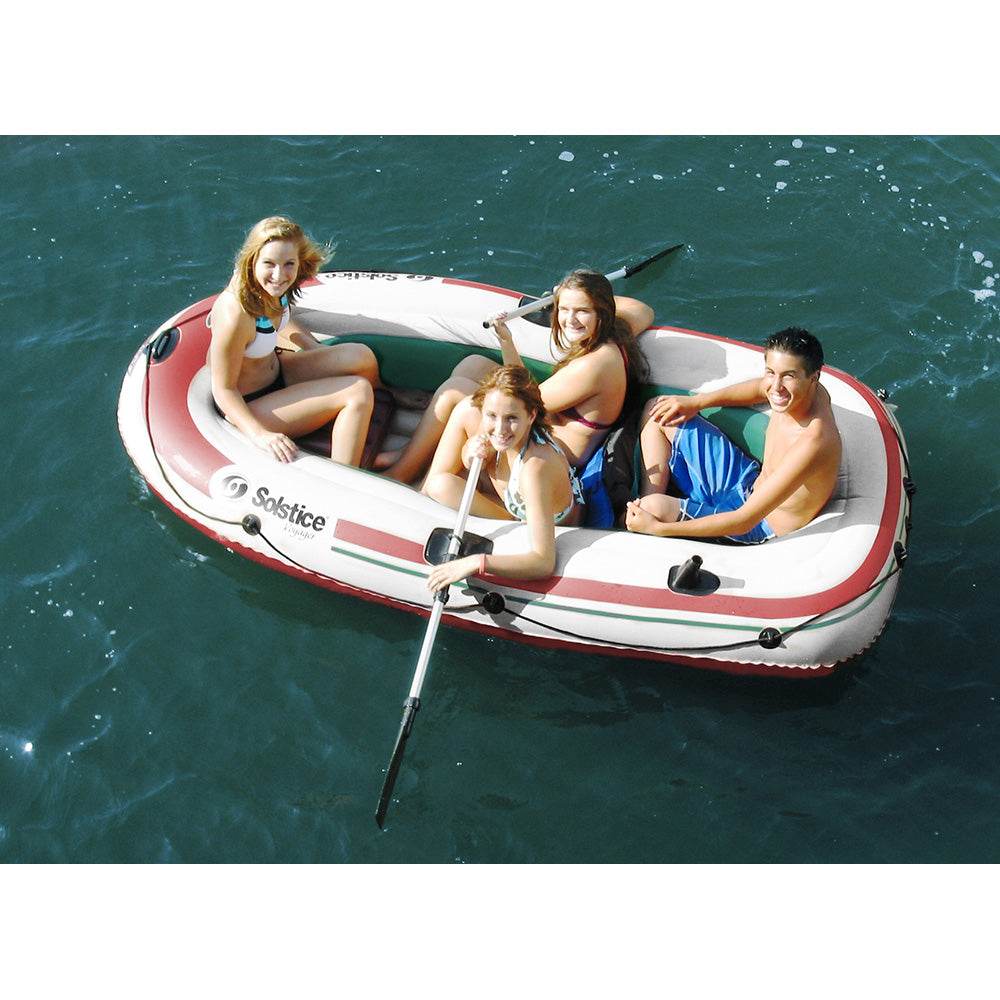 Suncoast Marine and Auto offers Solstice Watersports Voyager 4-Person Inflatable Boat Kit w/Oars Pump [30401]