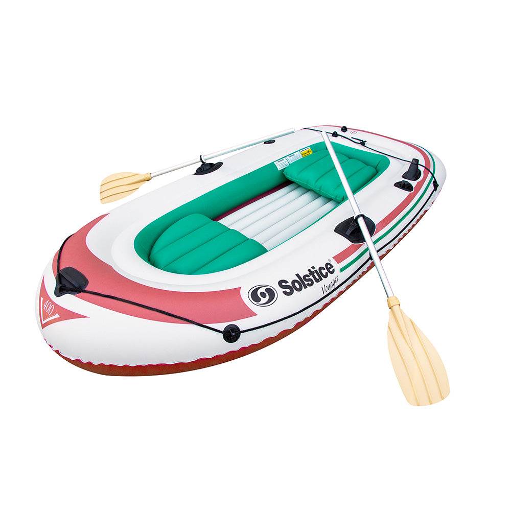 Suncoast Marine and Auto offers Solstice Watersports Voyager 4-Person Inflatable Boat Kit w/Oars Pump [30401]