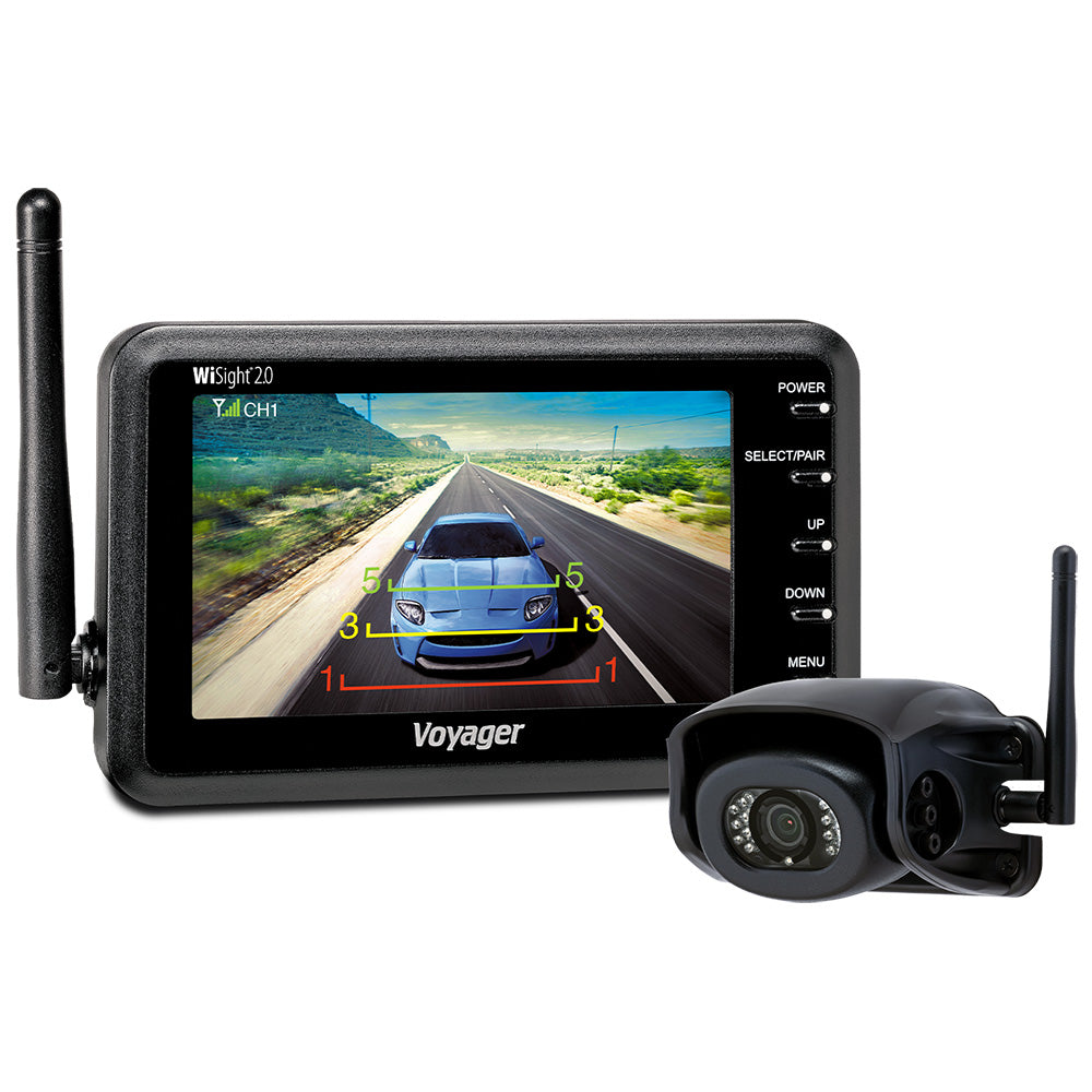 Suncoast Marine and Auto offers Voyager WiSight 2.0 - 4.3" Monitor w/Camera f/Prewire System - Wireless [WVSXP43]