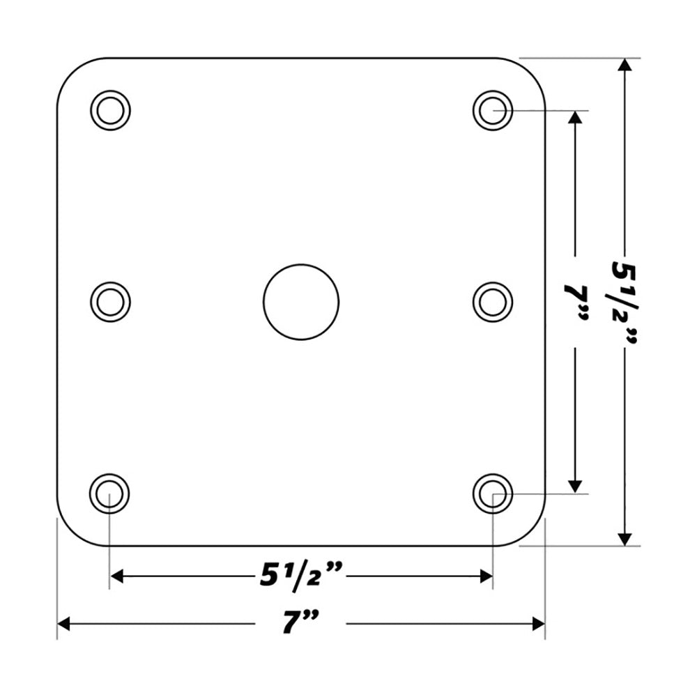 Suncoast Marine and Auto offers Wise - KingPin 7" x 7" Base Plate Only [8WD2000-2]