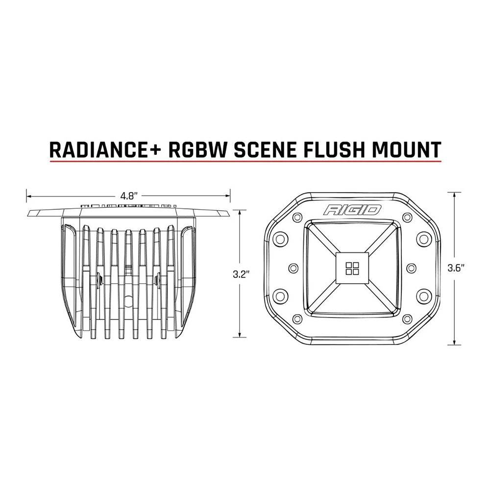 Suncoast Marine and Auto offers RIGID Industries Radiance Scene - RGBW - Flush Mount - Pair [682153]