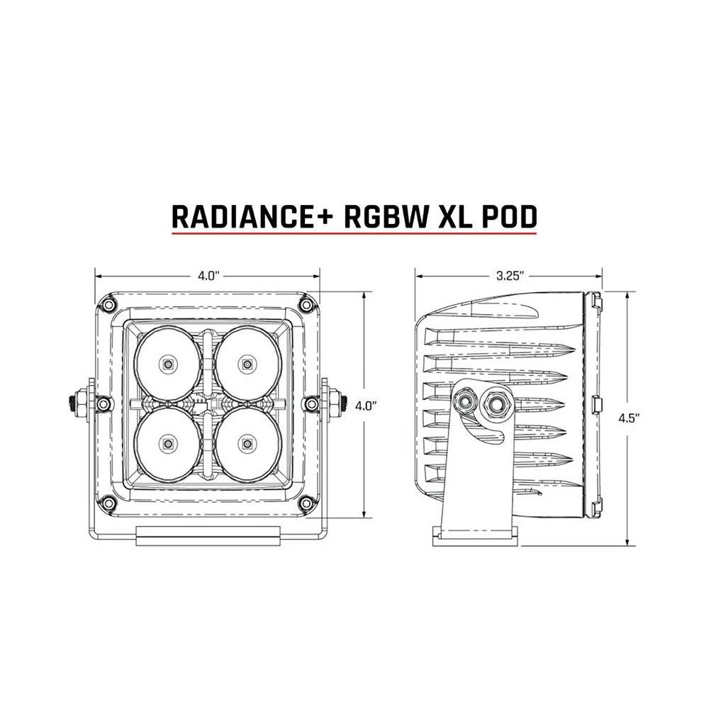 Suncoast Marine and Auto offers RIGID Industries XL Radiance + Light Pod - RGBW - Pair [322053]