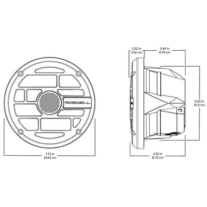 Suncoast Marine and Auto offers Roswell R Series 6.5 Marine Speakers - Anthracite Grille - 60W RMS 120W Peak Power [C920-1902]