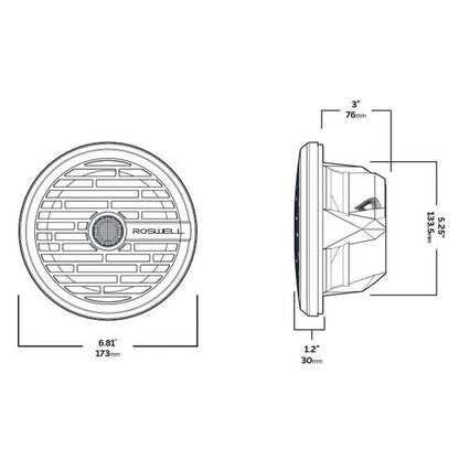 Suncoast Marine and Auto offers Roswell R1 6.5 Marine Speakers - White - 80W RMS 160W Peak Power [C920-1600]