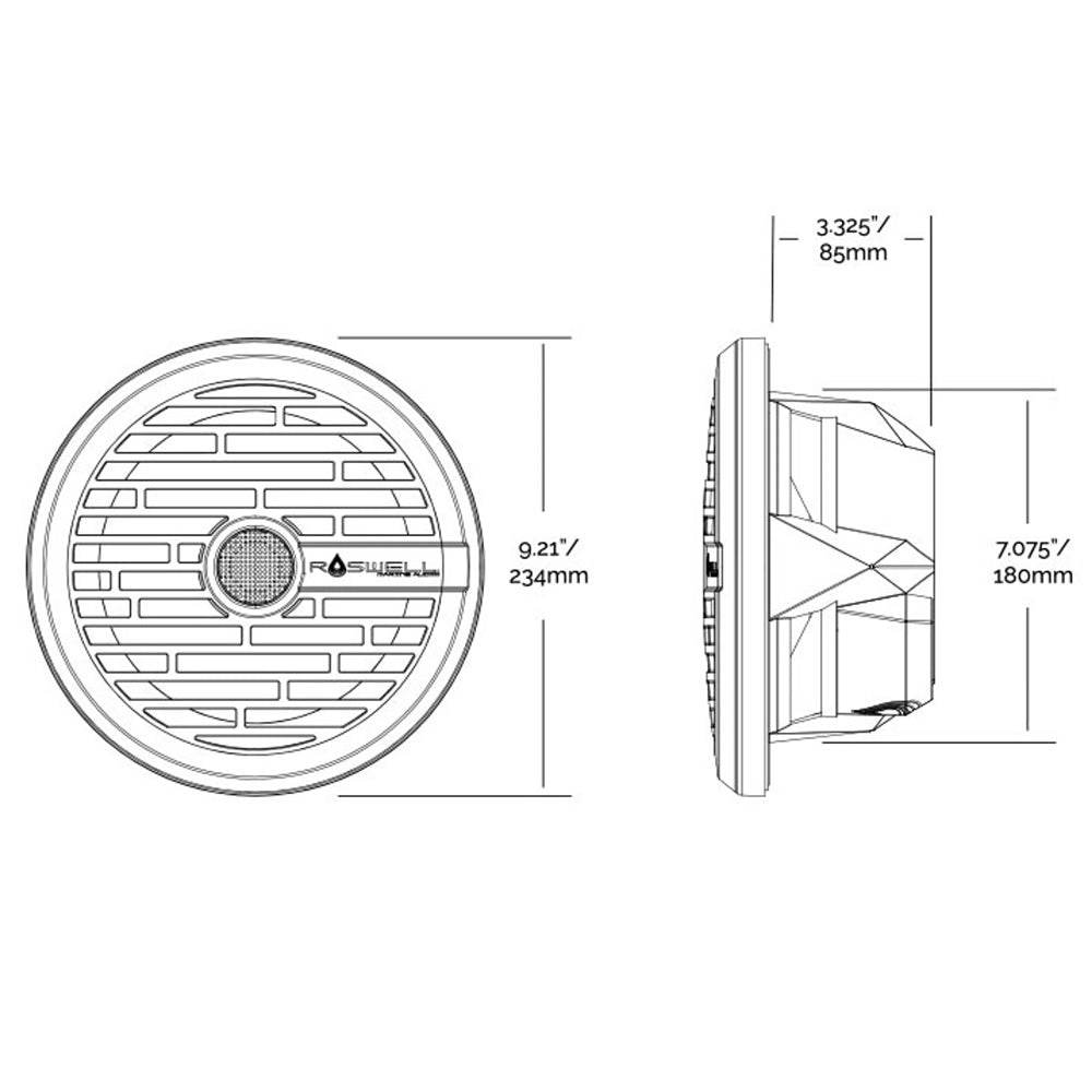 Suncoast Marine and Auto offers Roswell R1 8 Marine Speakers - White - 100W RMS 200W Peak Power [C920-1610]