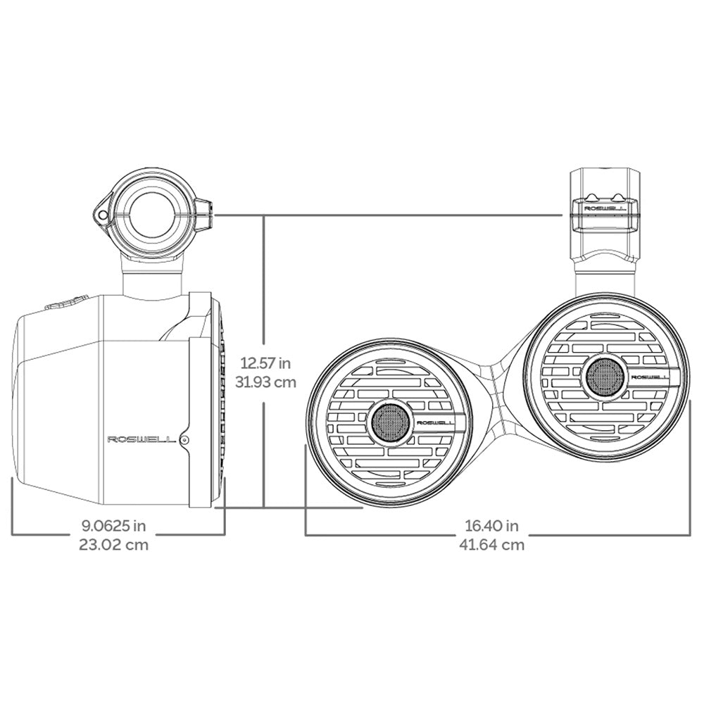 Suncoast Marine and Auto offers Roswell R1 6.5" x 6.5" Vamp Spin Tower Speakers - Black - 160W RMS 320W Peak Power [C920-1821]