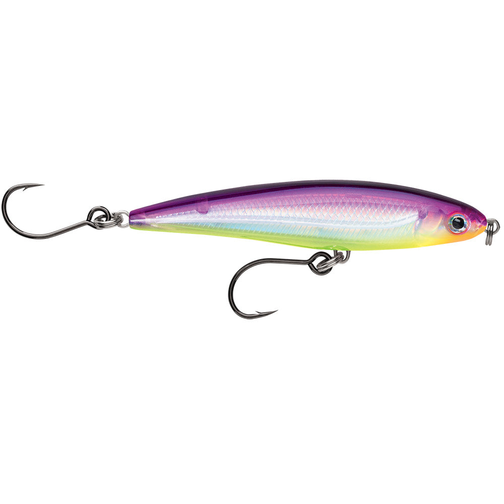 Suncoast Marine and Auto offers Rapala X-Rap Twitchin Minnow 4" Purple Chartreuse [SXRT10PRCH]