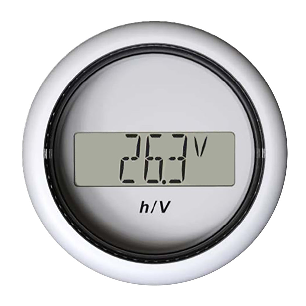 Suncoast Marine and Auto offers Veratron 52MM (2-1/16") ViewLine Hour Counter-Voltmeter - White [B00006302]