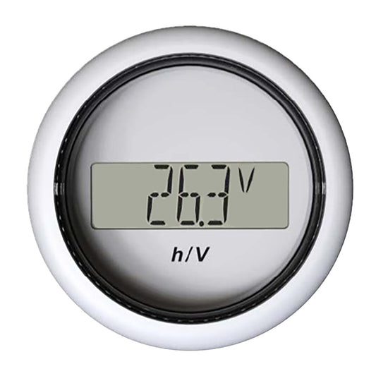 Suncoast Marine and Auto offers Veratron 52MM (2-1/16") ViewLine Hour Counter-Voltmeter - White [B00006302]