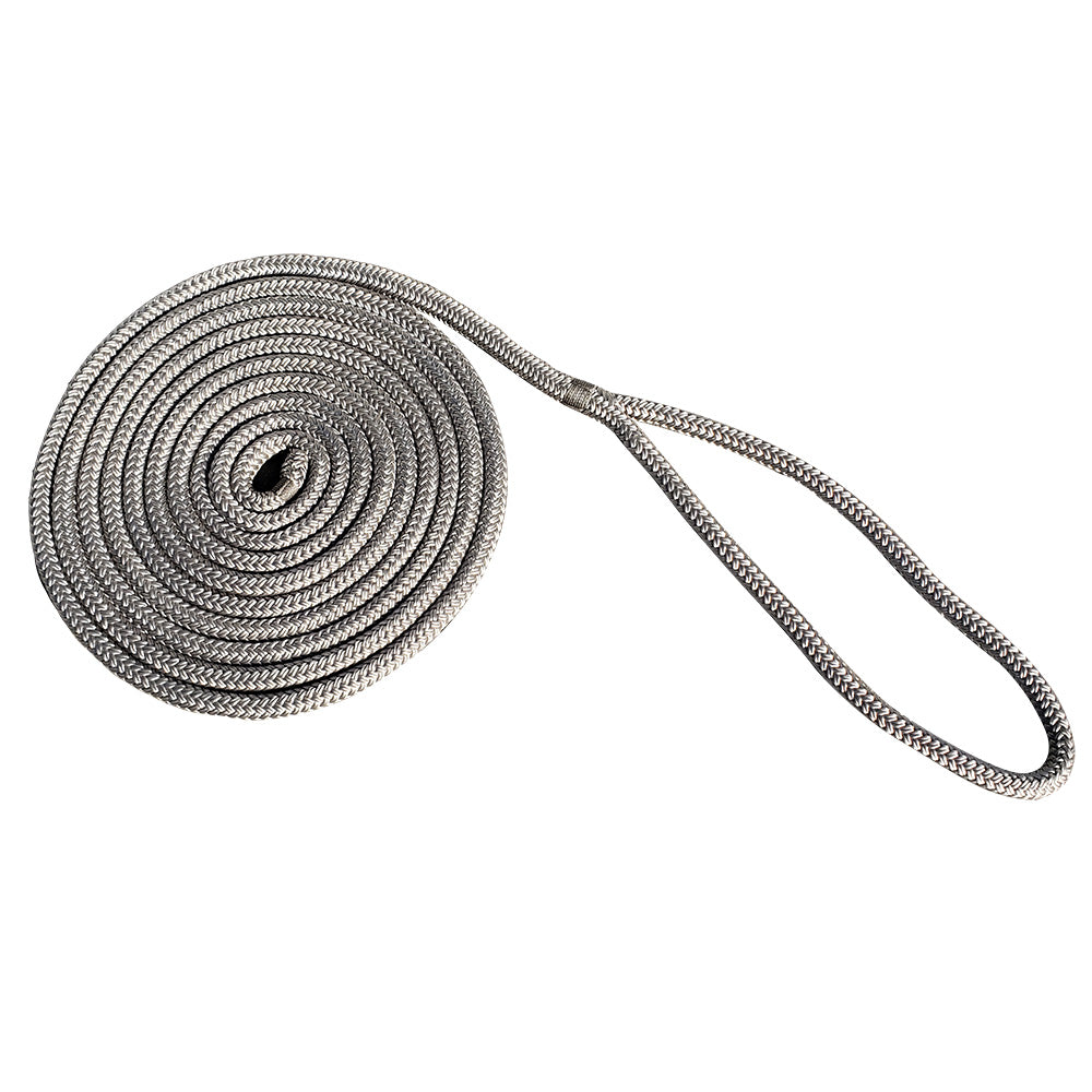 Suncoast Marine and Auto offers New England Rope 3/8" x 15 Nylon Double Braid Dock Line - Grey [5058-12-00015]