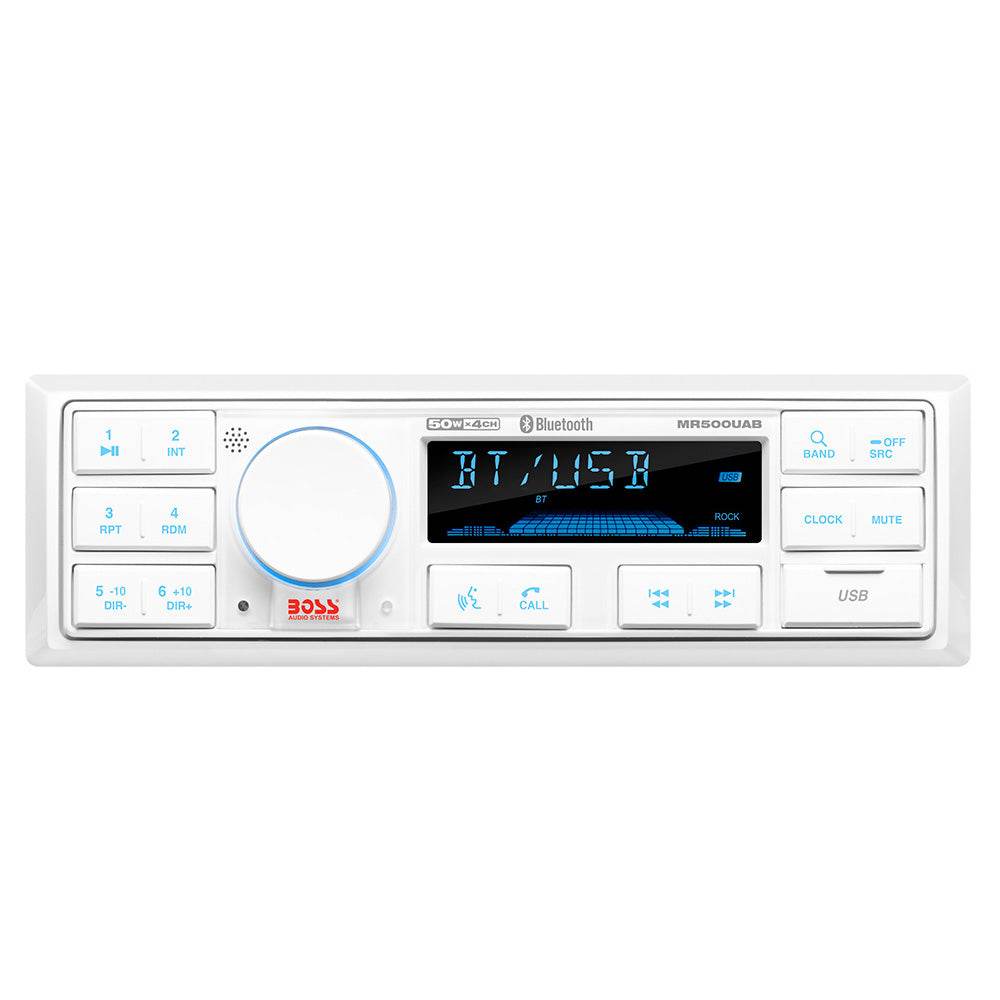 Suncoast Marine and Auto offers Boss Audio MR500UAB Single Din Bluetooth MP3/WMA/AM/FM/USB Marine Radio [MR500UAB]