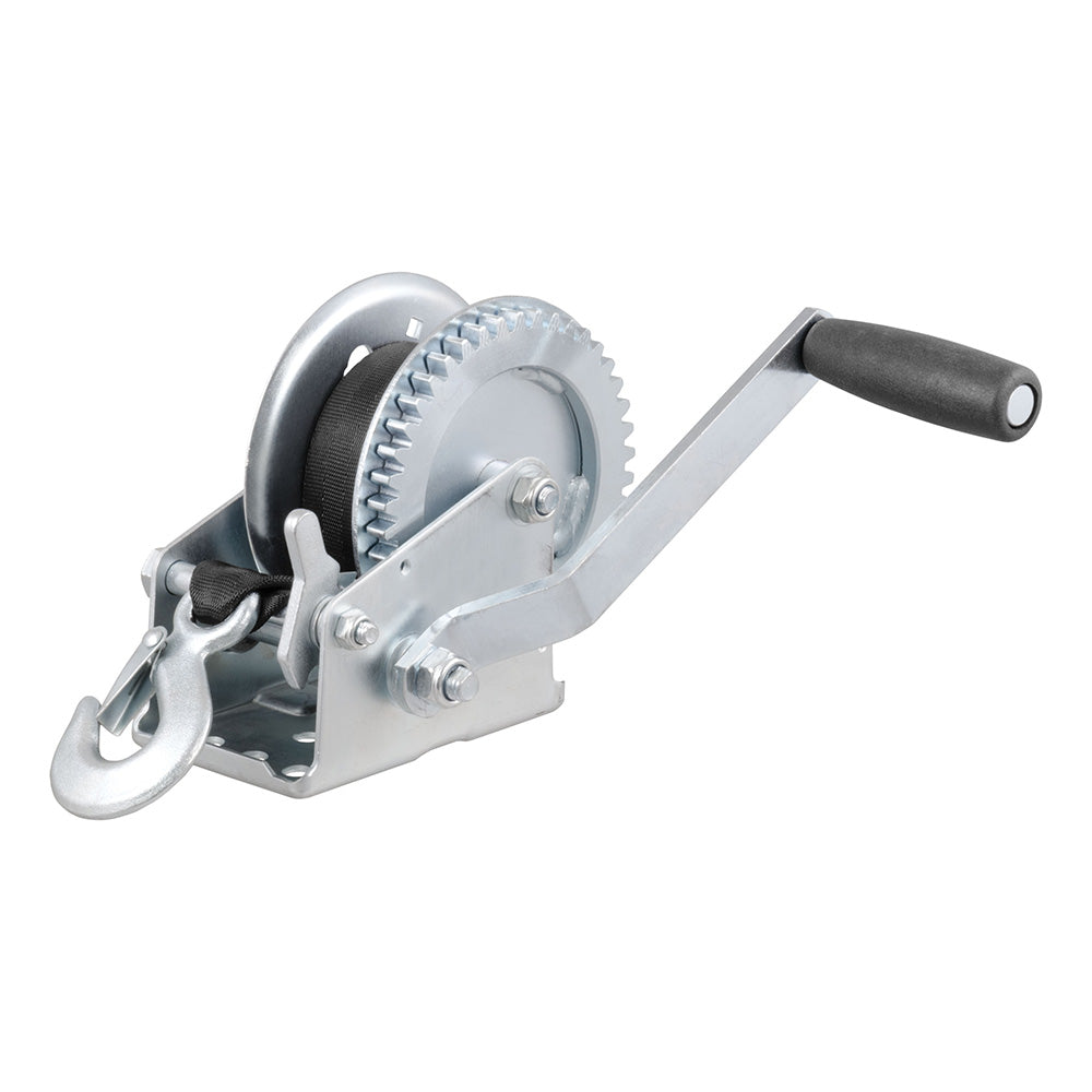 Suncoast Marine and Auto offers CURT Hand Crank 1400 lb. Winch w/20 Strap 7-1/2" Handle [29435]