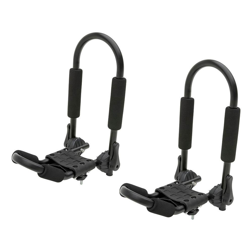 Suncoast Marine and Auto offers CURT Adjustable Aluminum Roof Rack Kayak Holders [18320]