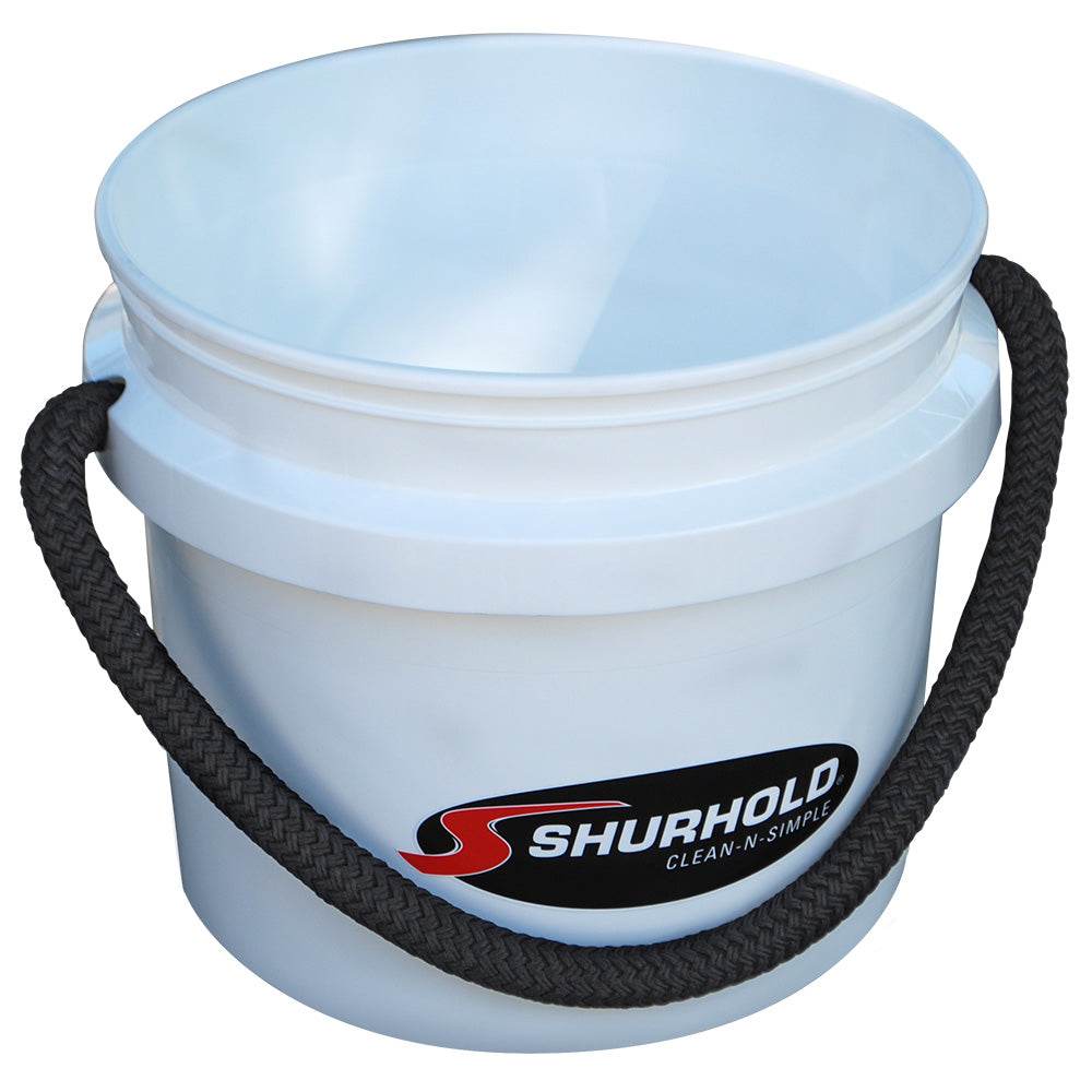 Suncoast Marine and Auto offers Shurhold Worlds Best Rope Handle Bucket - 3.5 Gallon - White [2431]