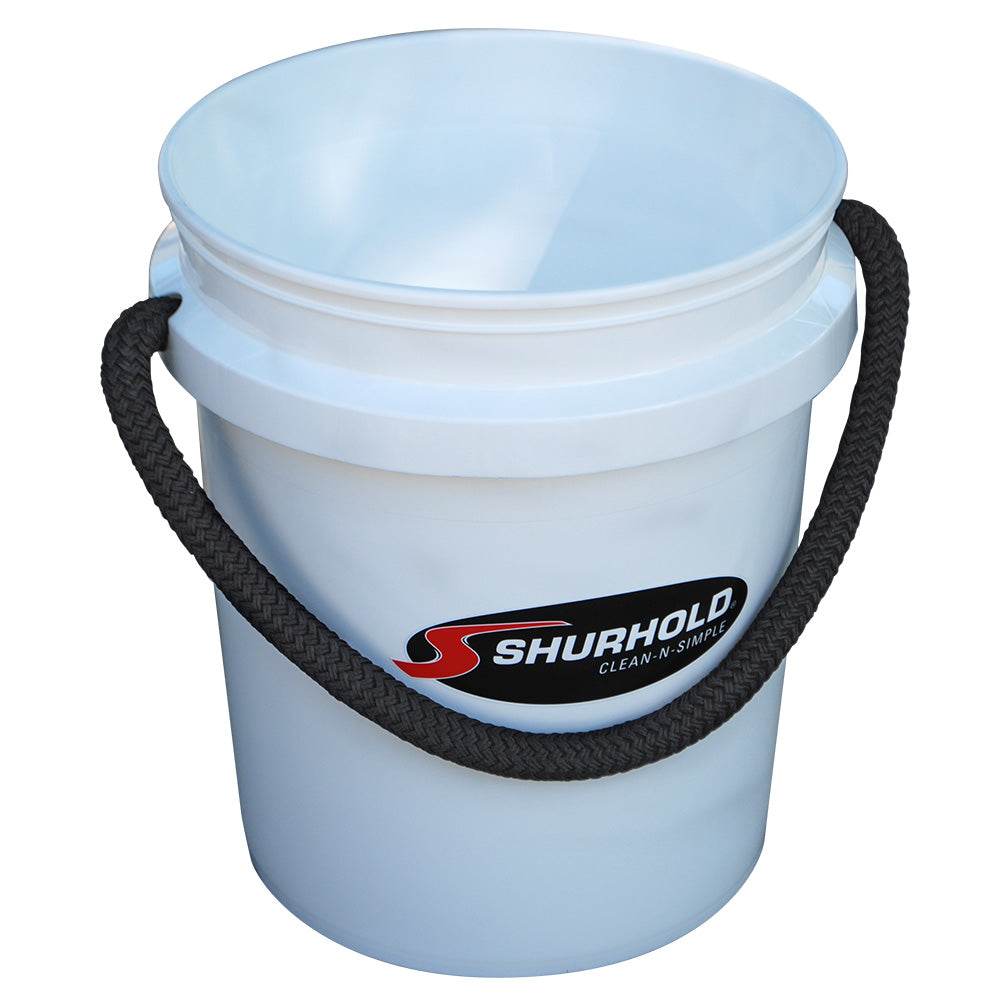 Suncoast Marine and Auto offers Shurhold Worlds Best Rope Handle Bucket - 5 Gallon - White [2451]