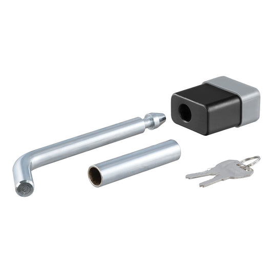 Suncoast Marine and Auto offers CURT 1/2" Hitch Lock w/5/8" Adapter - 1-1/4" or 2" Receiver - Deadbolt - Chrome [23024]