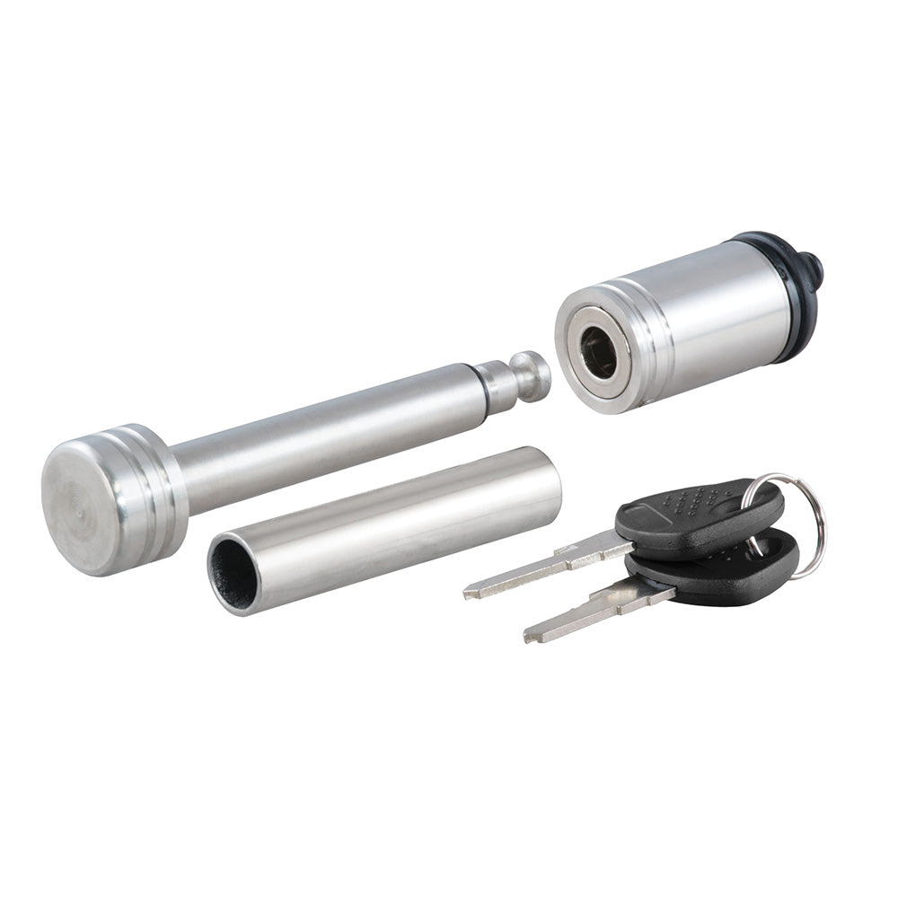 Suncoast Marine and Auto offers CURT 1/2" Hitch Lock w/5/8" Adapter - 1-1/4" or 2" Receiver - Barbell- Stainless Steel [23517]