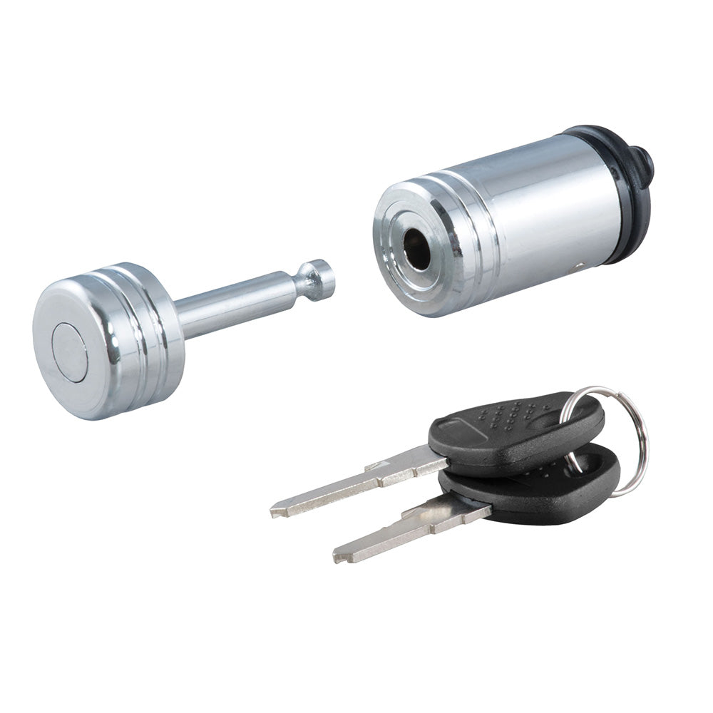 Suncoast Marine and Auto offers CURT Coupler Lock - 1/4" Pin - 7/8" Latch Span - Barbell - Chrome [23520]