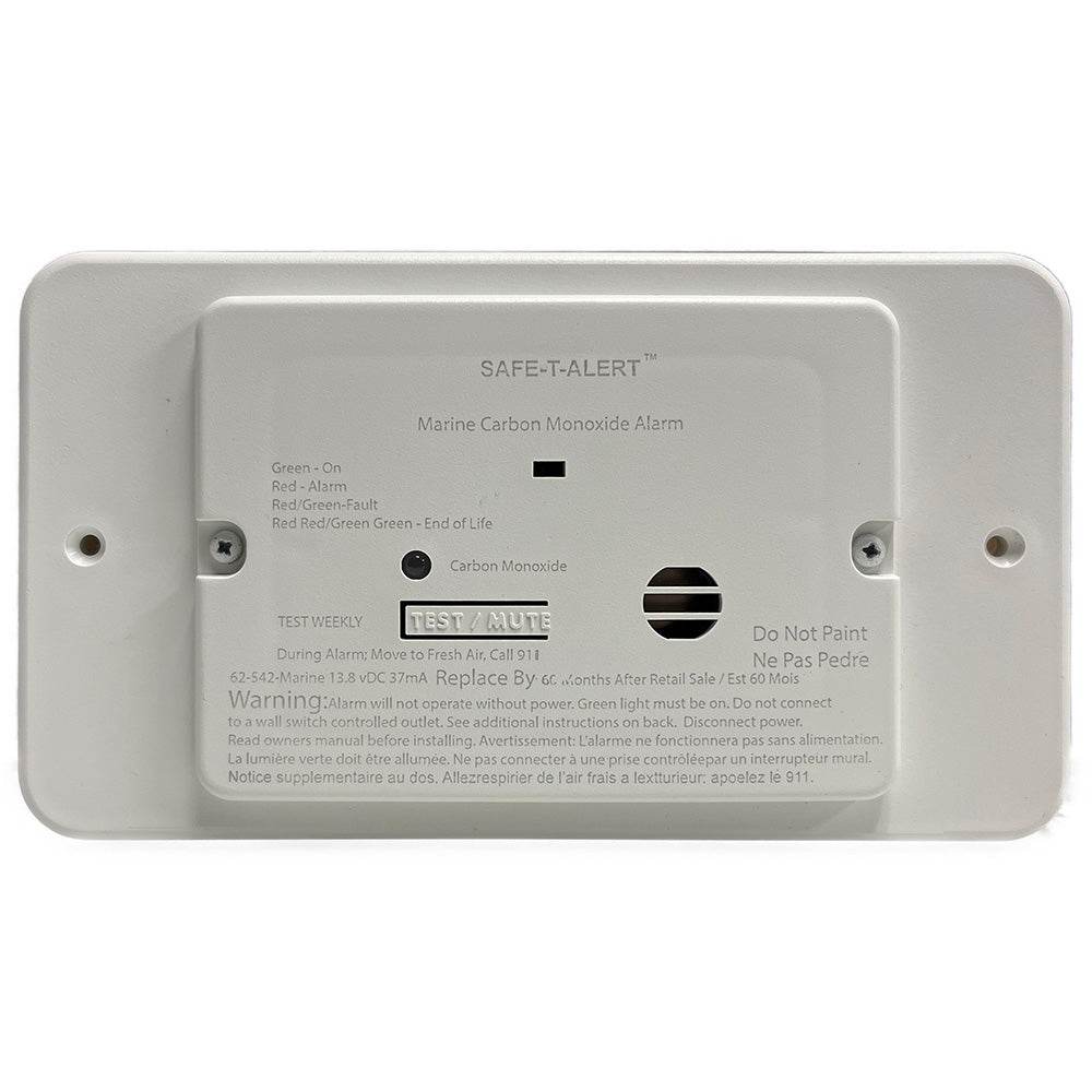 Suncoast Marine and Auto offers Safe-T-Alert 62 Series Marine Carbon Monoxide - Flush Mount - White - 12V w/Trim Ring [62-542-TR-WT-M]