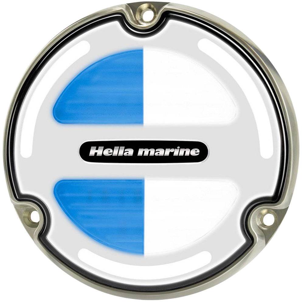 Suncoast Marine and Auto offers Hella Marine Apelo A3 White/Blue Underwater Light - Bronze - White Lens [016830001]