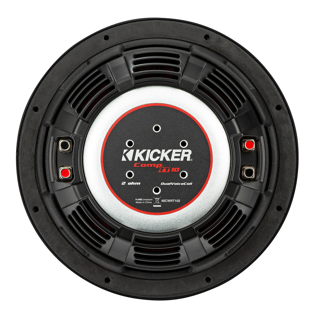 Suncoast Marine and Auto offers KICKER CompRT 10" Ultra Thin Subwoofer - 4-Ohm [48CWRT104]