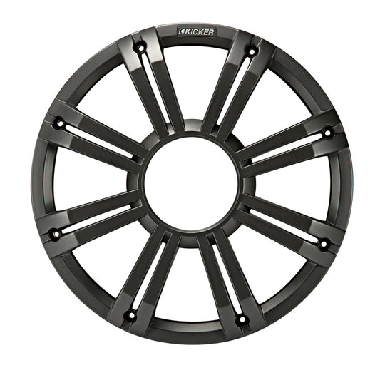 Suncoast Marine and Auto offers KICKER KMG10 10" Grille f/KM10 KMF10 Subwoofers - Charcoal, LED Lighting [45KMG10C]