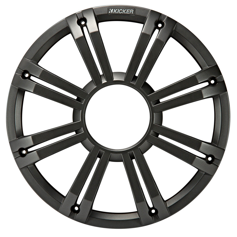 Suncoast Marine and Auto offers KICKER KMG12 12" Grille f/KM12 KMF12 Subwoofers - Charcoal, LED Lighting [45KMG12C]