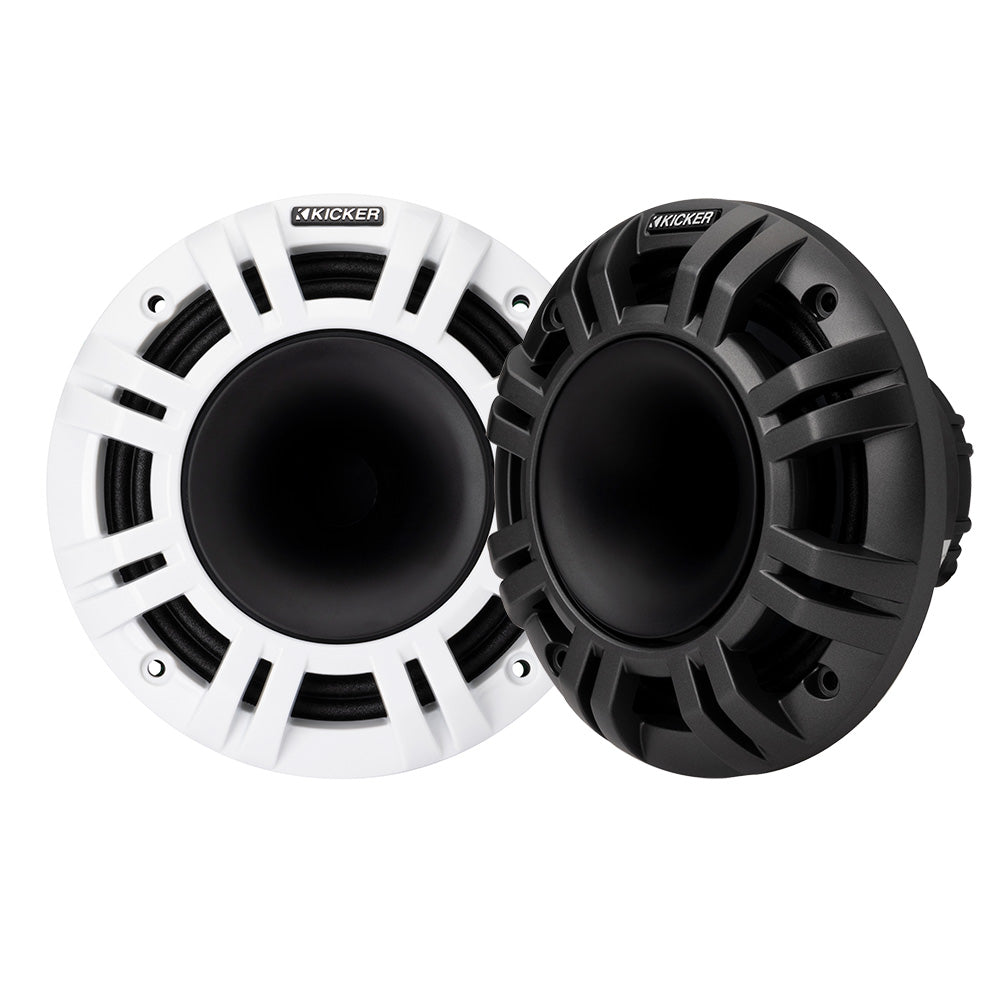 Suncoast Marine and Auto offers KICKER KMXL65 6.5" Horn Loaded Compression Speakers - 4-Ohm, Charcoal White [48KMXL654]