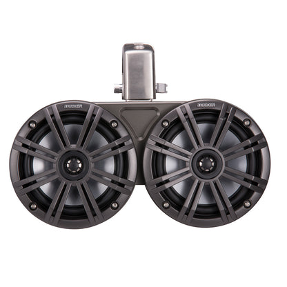 Suncoast Marine and Auto offers KICKER KMTC65 6.5" LED Coaxial Dual Tower System - Black w/Charcoal Grille [45KMTDC65]