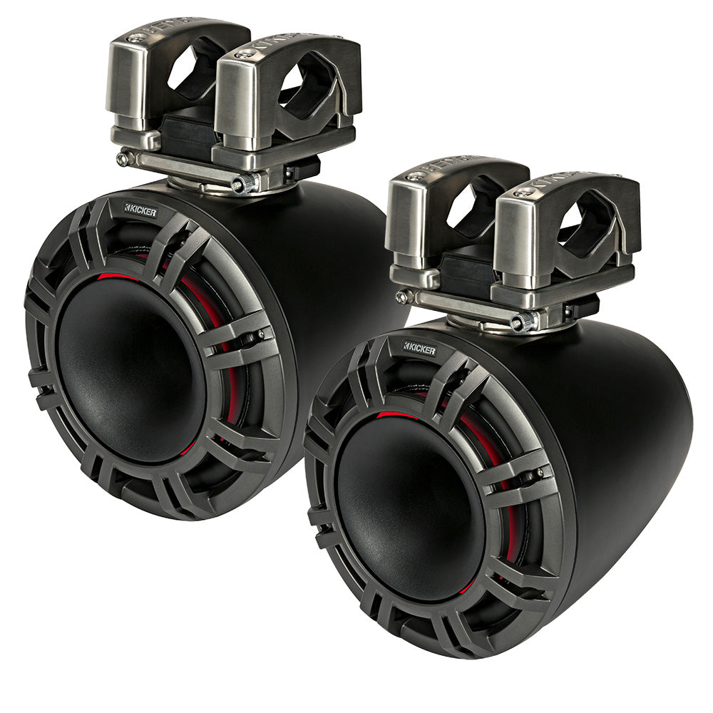 Suncoast Marine and Auto offers KICKER KMTC9 9" Horn Loaded Tower System - 4-Ohm, Charcoal [44KMTC94]