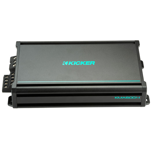 Suncoast Marine and Auto offers KICKER KMA600.4 4 x 150W 4-Channel Weather-Resistant Full-Range Amplifier [48KMA6004]