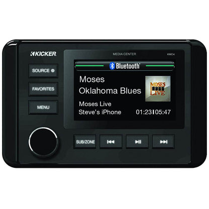 Suncoast Marine and Auto offers KICKER KMC4 Weather-Resistant Gauge-Style Media Center w/Bluetooth [46KMC4]