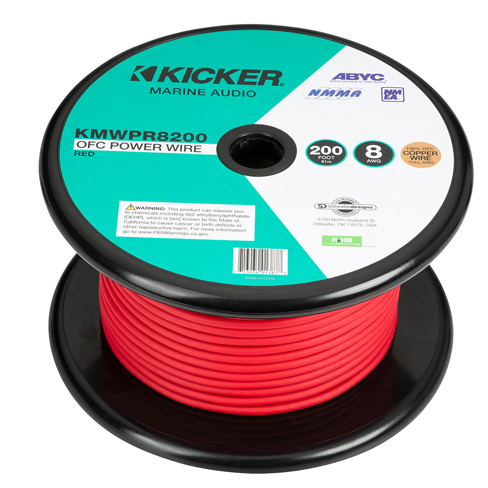 Suncoast Marine and Auto offers KICKER KMWPR8200 200' 8AWG Power Wire - Red [47KMWPR8200]