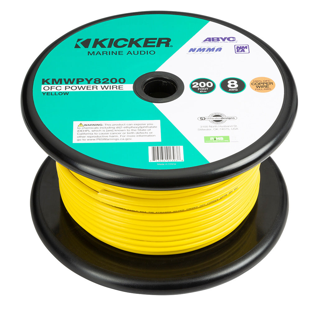 Suncoast Marine and Auto offers KICKER KMWPY8200 200' 8AWG Power Wire - Yellow [47KMWPY8200]