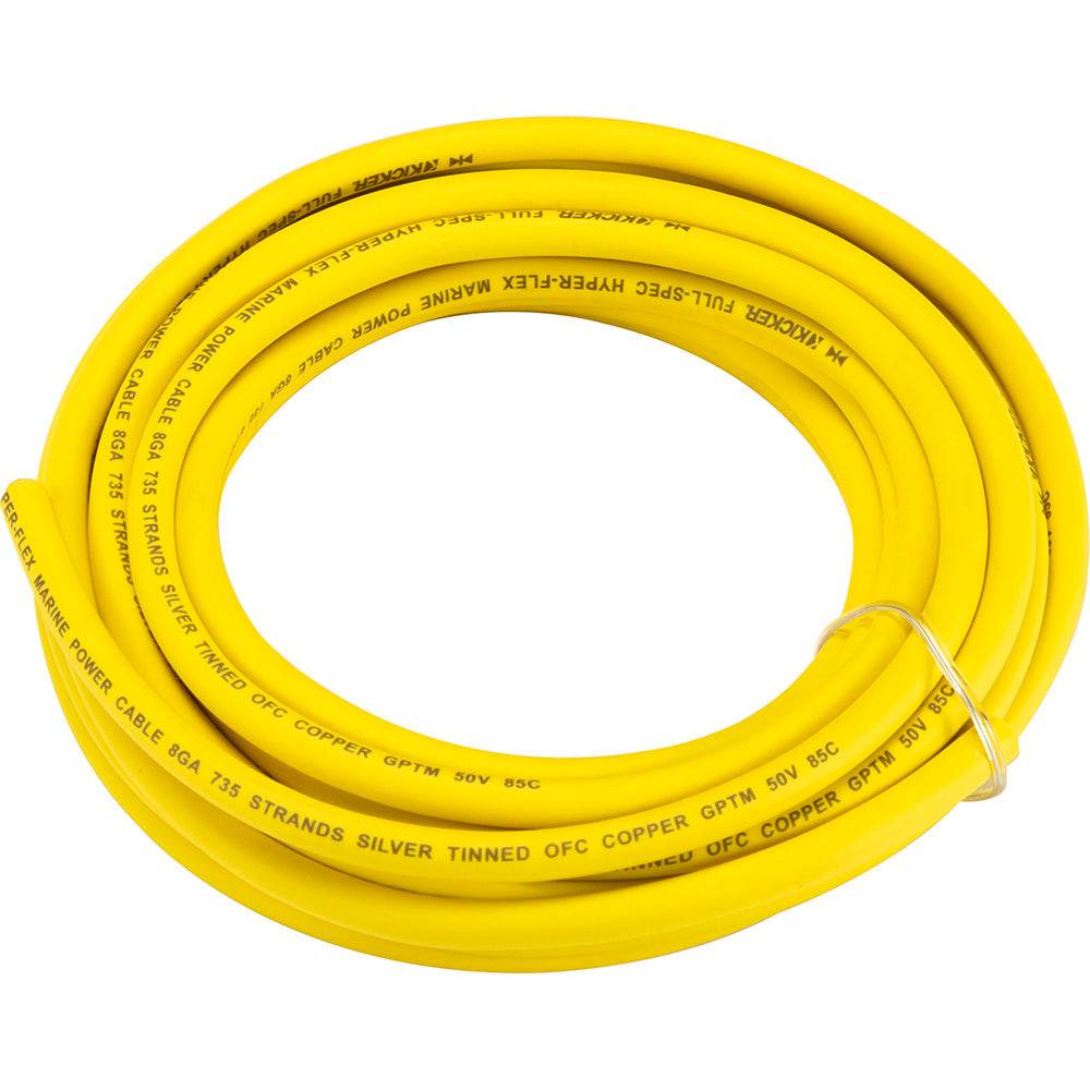 Suncoast Marine and Auto offers KICKER KMWPY820 20' 8AWG Power Wire - Yellow [47KMWPY820]