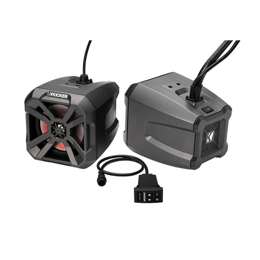 Suncoast Marine and Auto offers KICKER 6.5" LED PowerCan Powersports Bluetooth Speakers - Black [48BTCAN65]