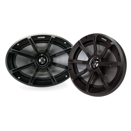 Suncoast Marine and Auto offers KICKER PS69 6x9" Powersports Weather-Proof Coaxial Speakers - 2-Ohm, Black [40PS692]